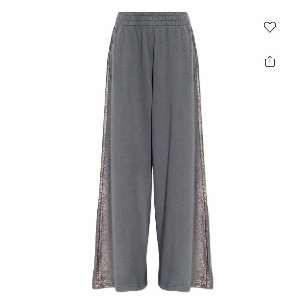 Diesel P-Elic track pants size L NWT current season metallic stripe wide leg